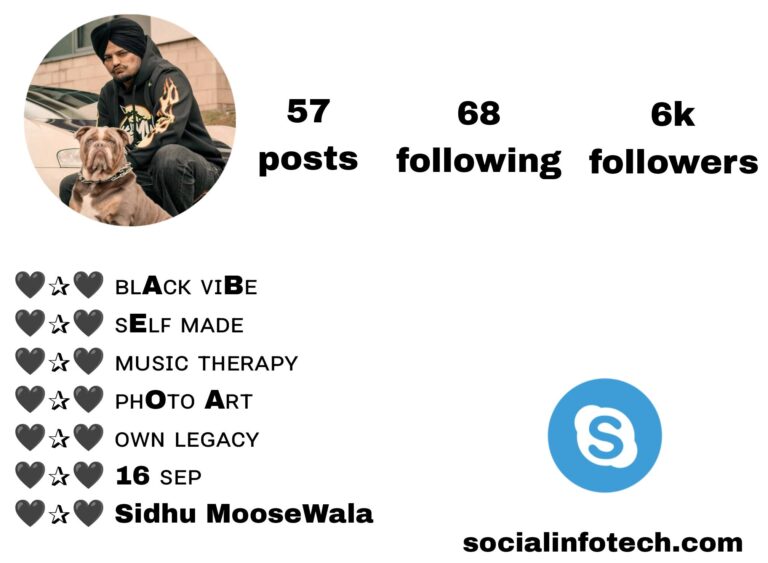 208 Best Sidhu Moose Wala Instagram Bio List