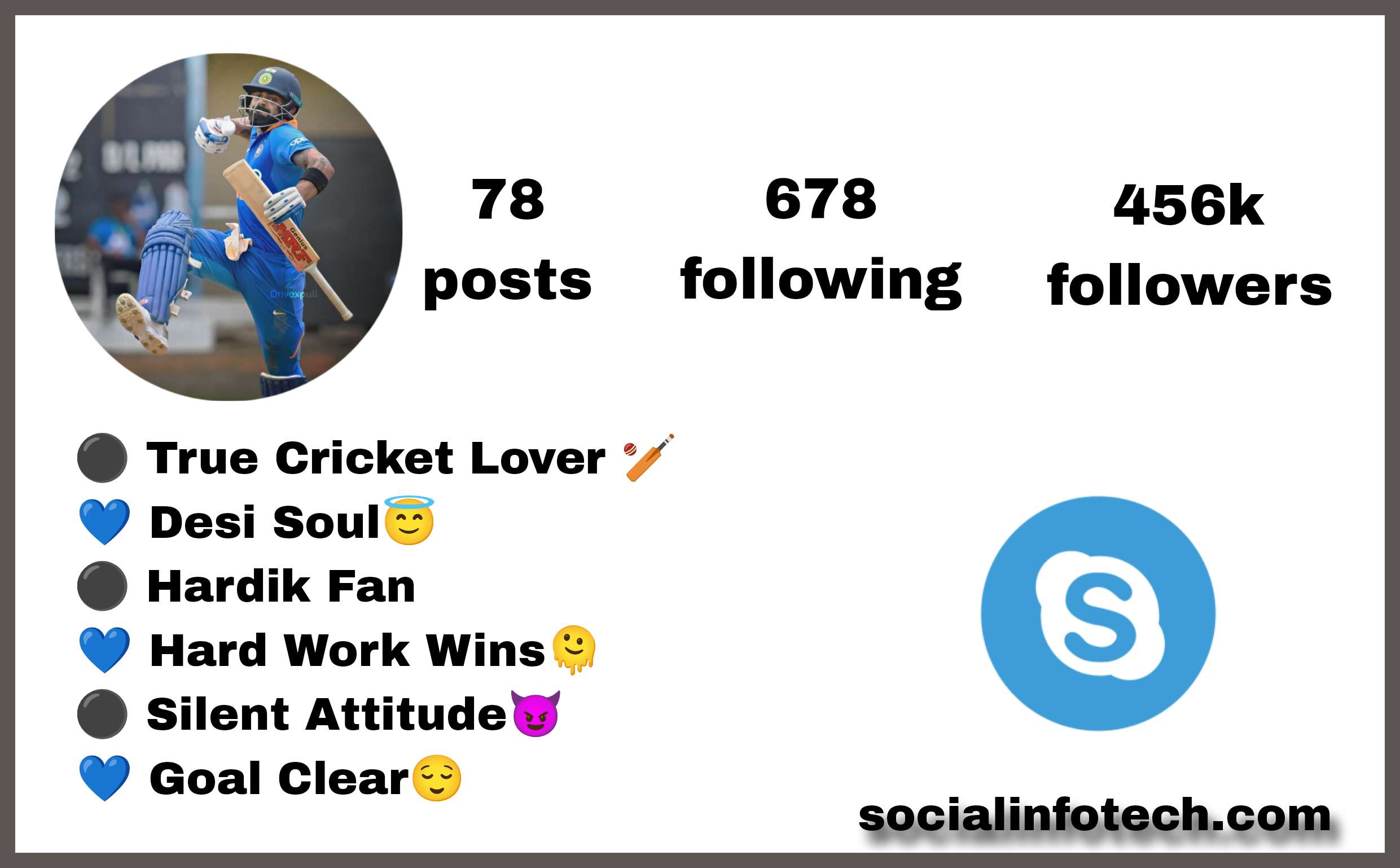 Best 70+ Cricket Instagram Bio