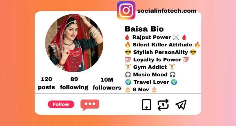 [Best 500+] Rajput Baisa Bio for Instagram 2026 | Royal, Stylish, Attitude & Hindi-English Copy Paste  