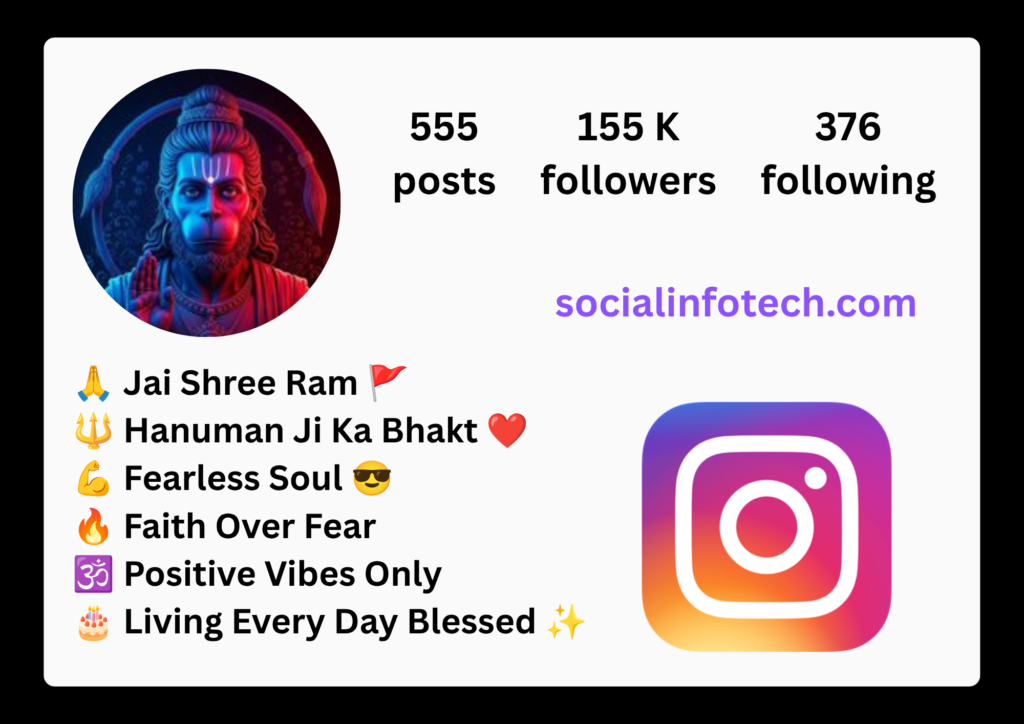 Jai Hanuman Bio For Instagram