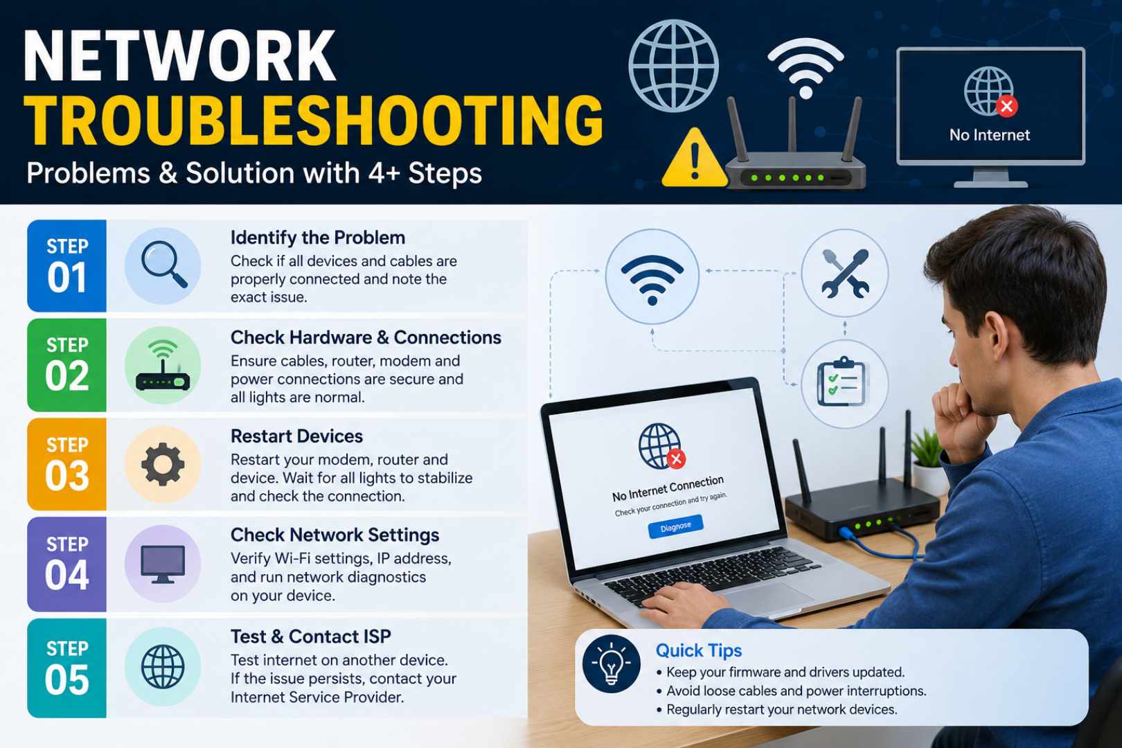 Network Troubleshooting Problems & Solution with 4+ steps