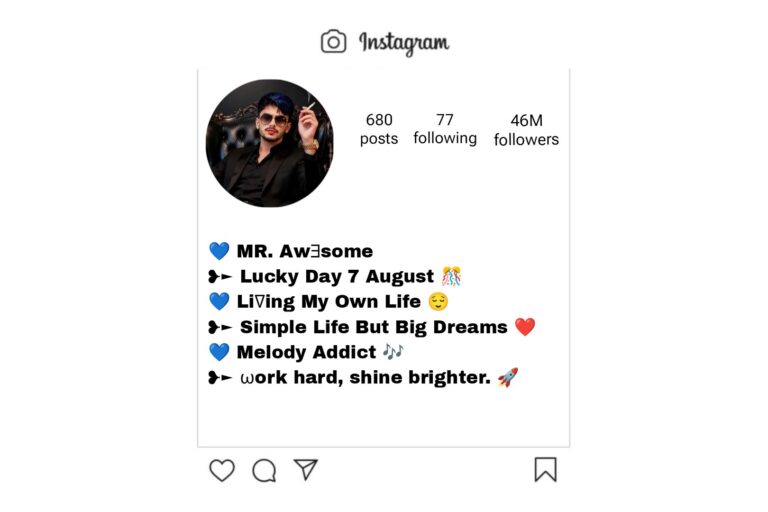 Letest Instagram Bio For Boys | 1000+ Attitude, VVIP, Cool, Stylish and Simple Bio